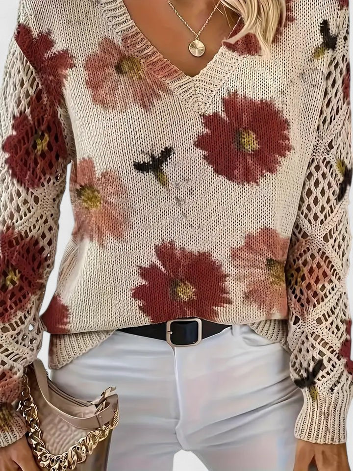 Amélie | Sweater Chic avec Motif Floral