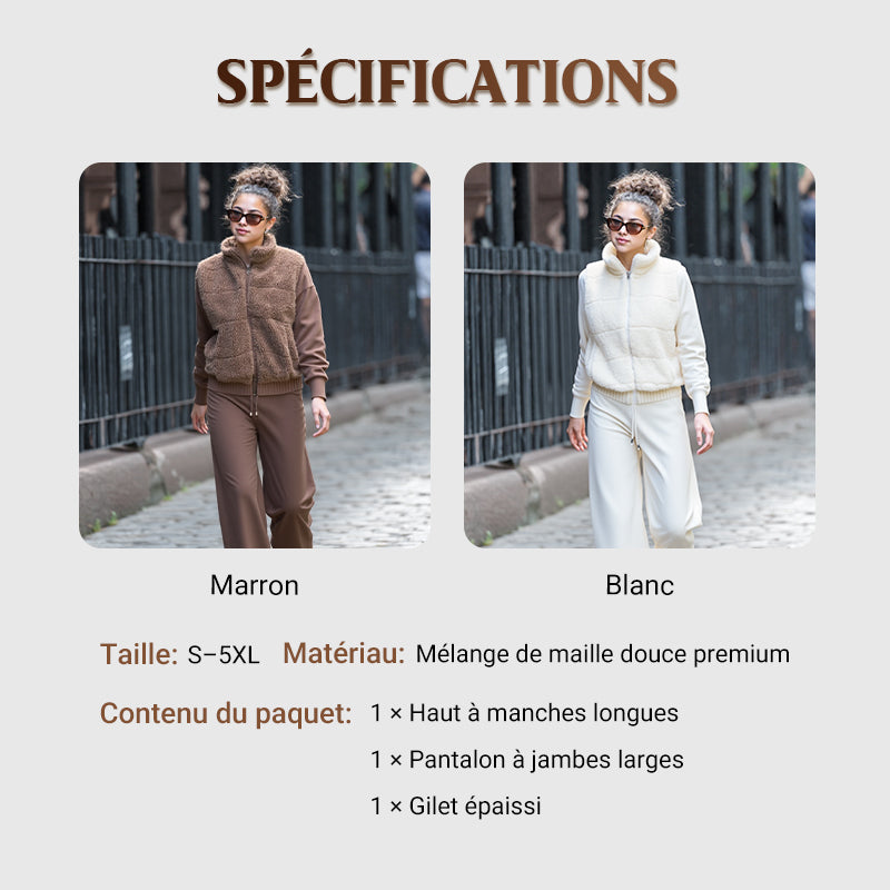 Ensemble tricot 3 pièces : chaleur, élégance et confiance tout au long de la journée ❄️