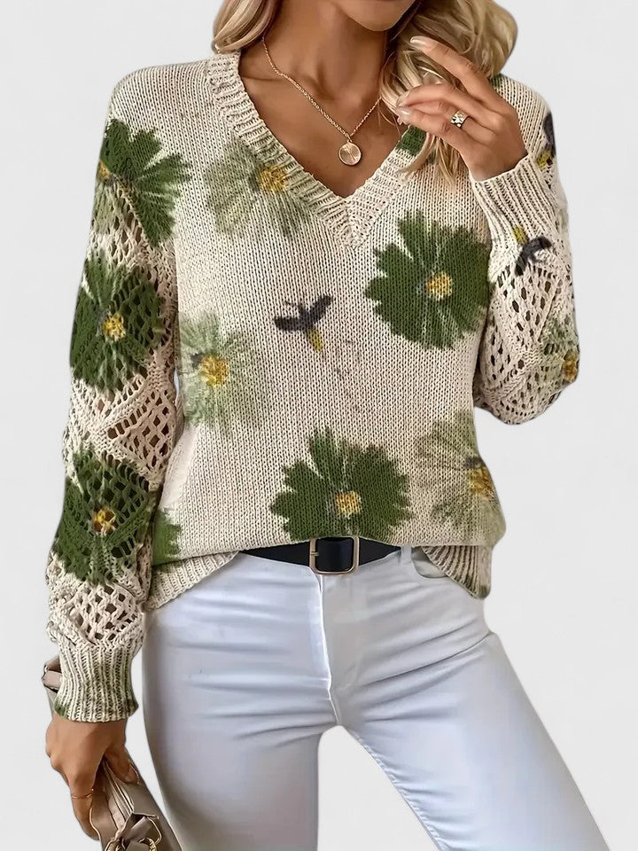 Amélie | Sweater Chic avec Motif Floral