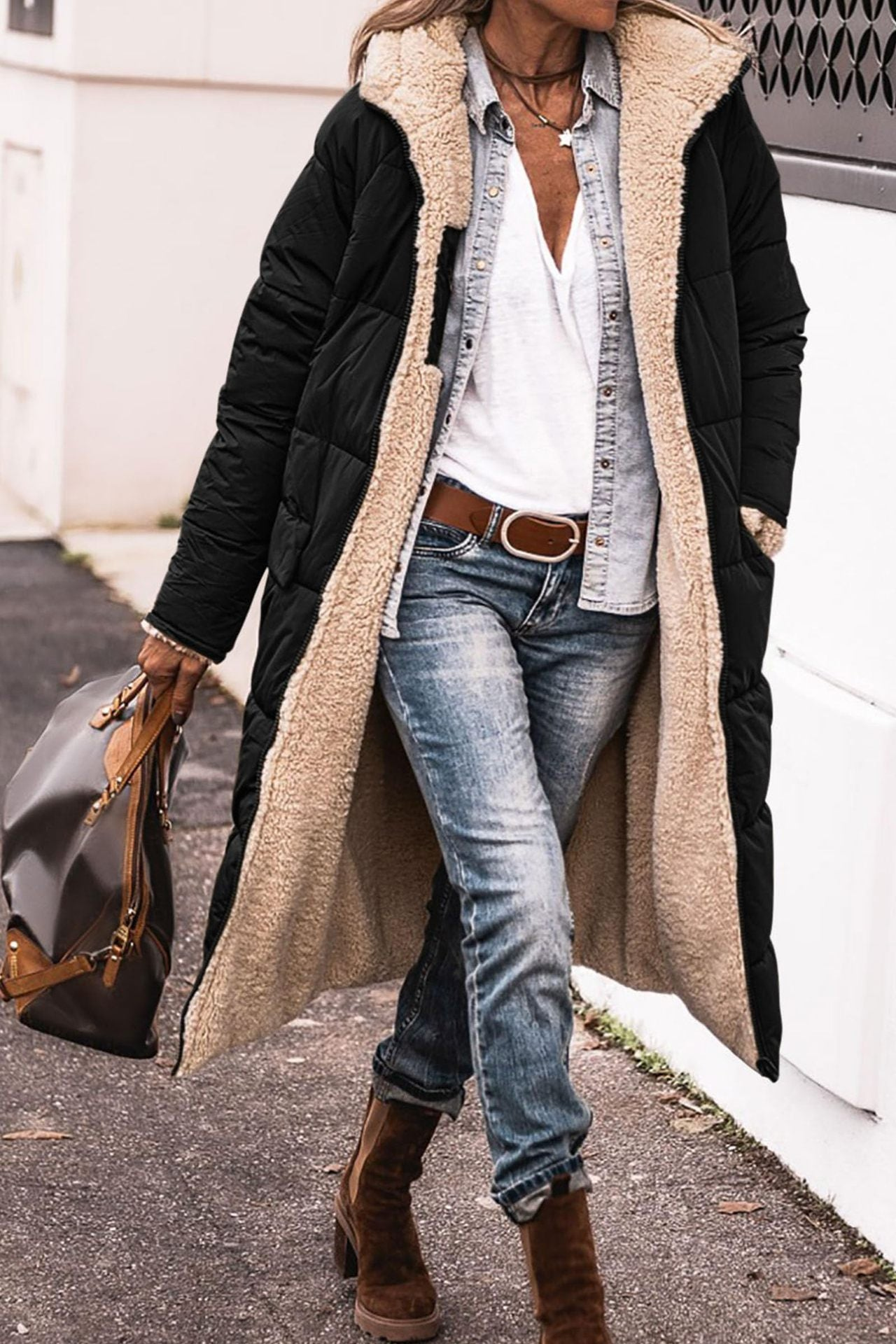 Veste Réversible Élégante pour Femmes – Manteau Chic et Confortable
