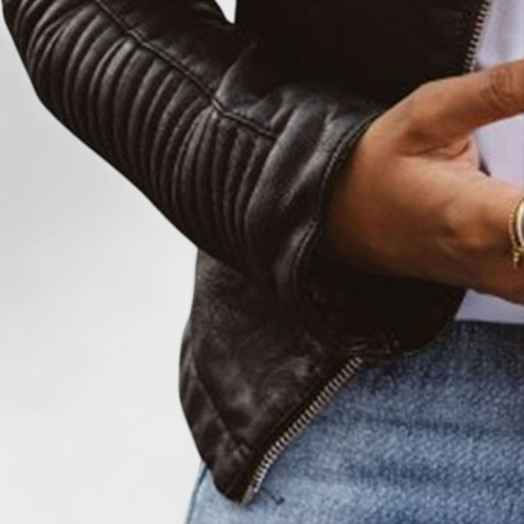 Isabelle - Élégante Veste en Cuir