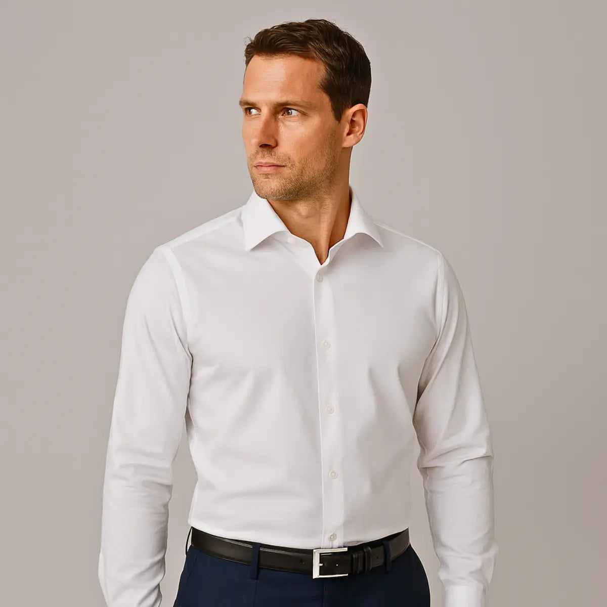 Chemise Ajustée Anti-Froissement