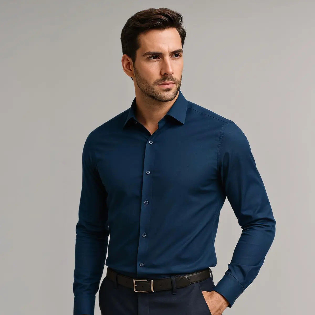 Chemise Ajustée Anti-Froissement