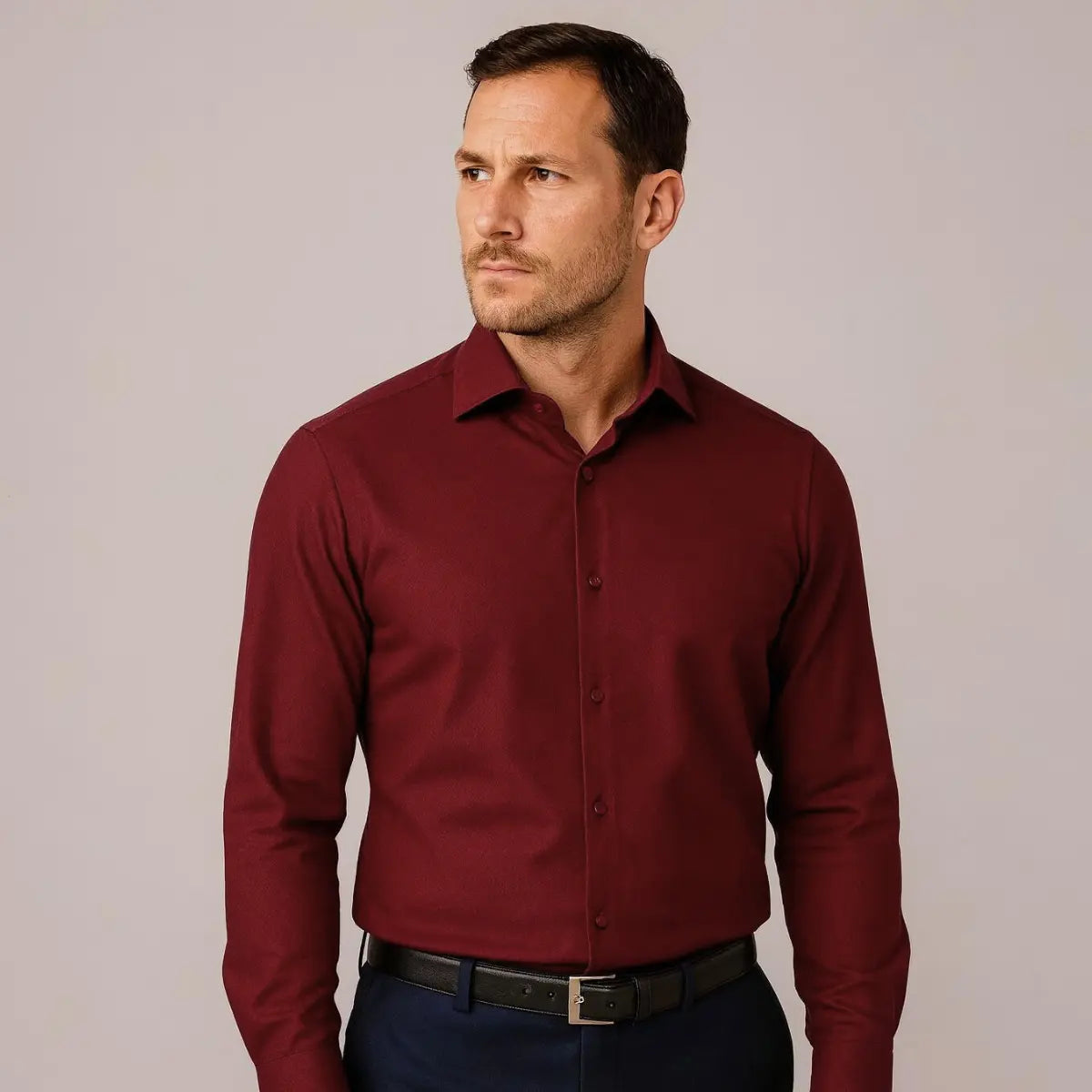 Chemise Ajustée Anti-Froissement