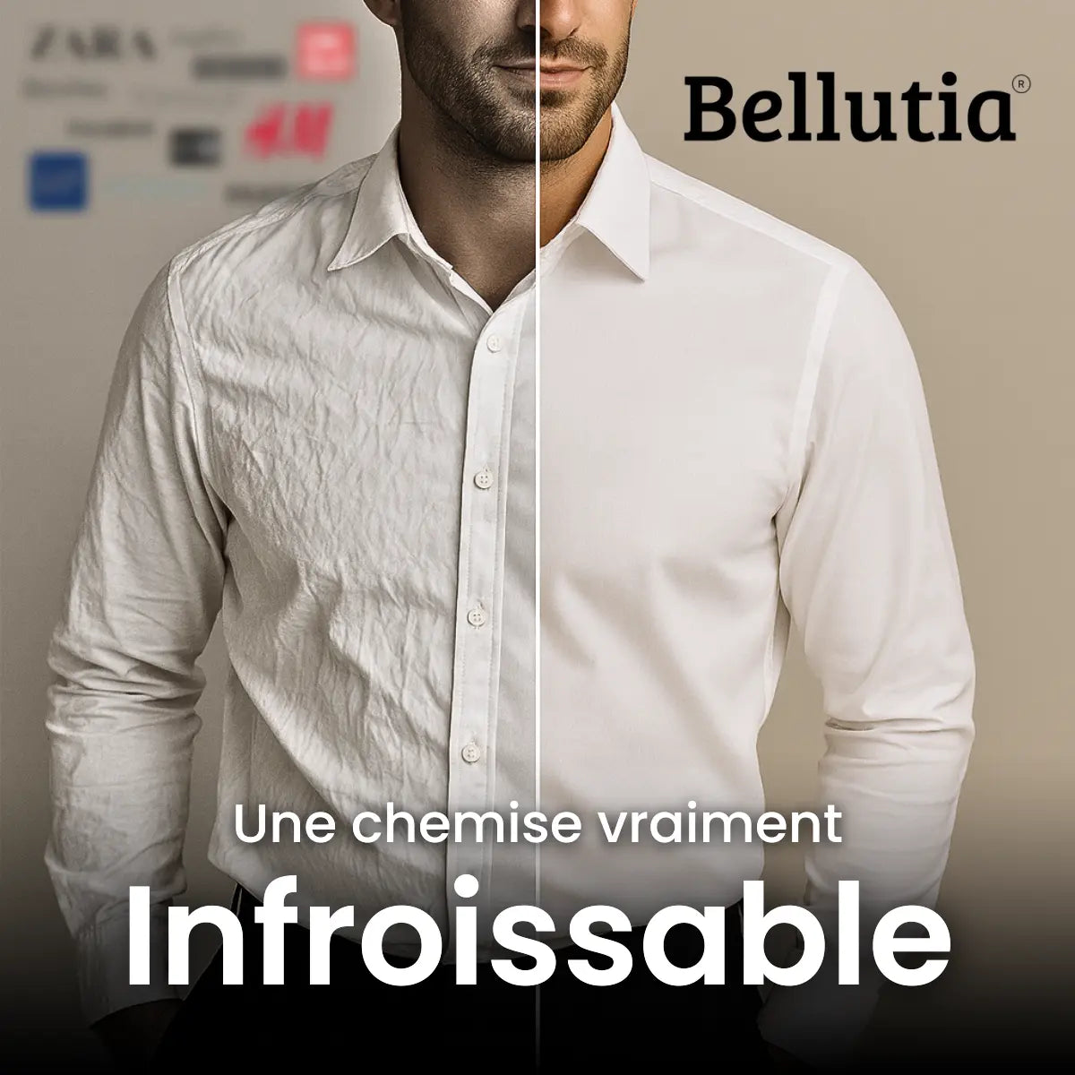 Chemise Ajustée Anti-Froissement
