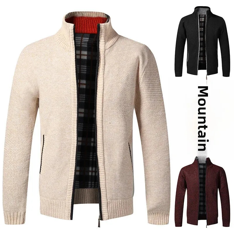 Pull en Tricot Épais à Col Montant, Slim Fit, Confort Idéal pour l'Automne-Hiver - Grande Taille Disponible