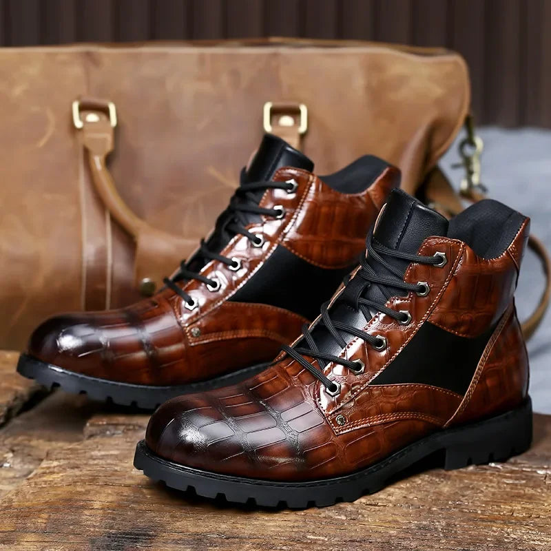 Dante Ferrara | Croc-Effect Boots