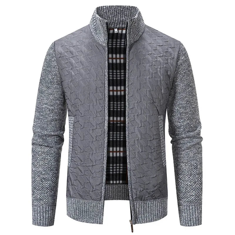 Julien : Manteau en tricot chic pour hommes, coupe slim et confort maximal.