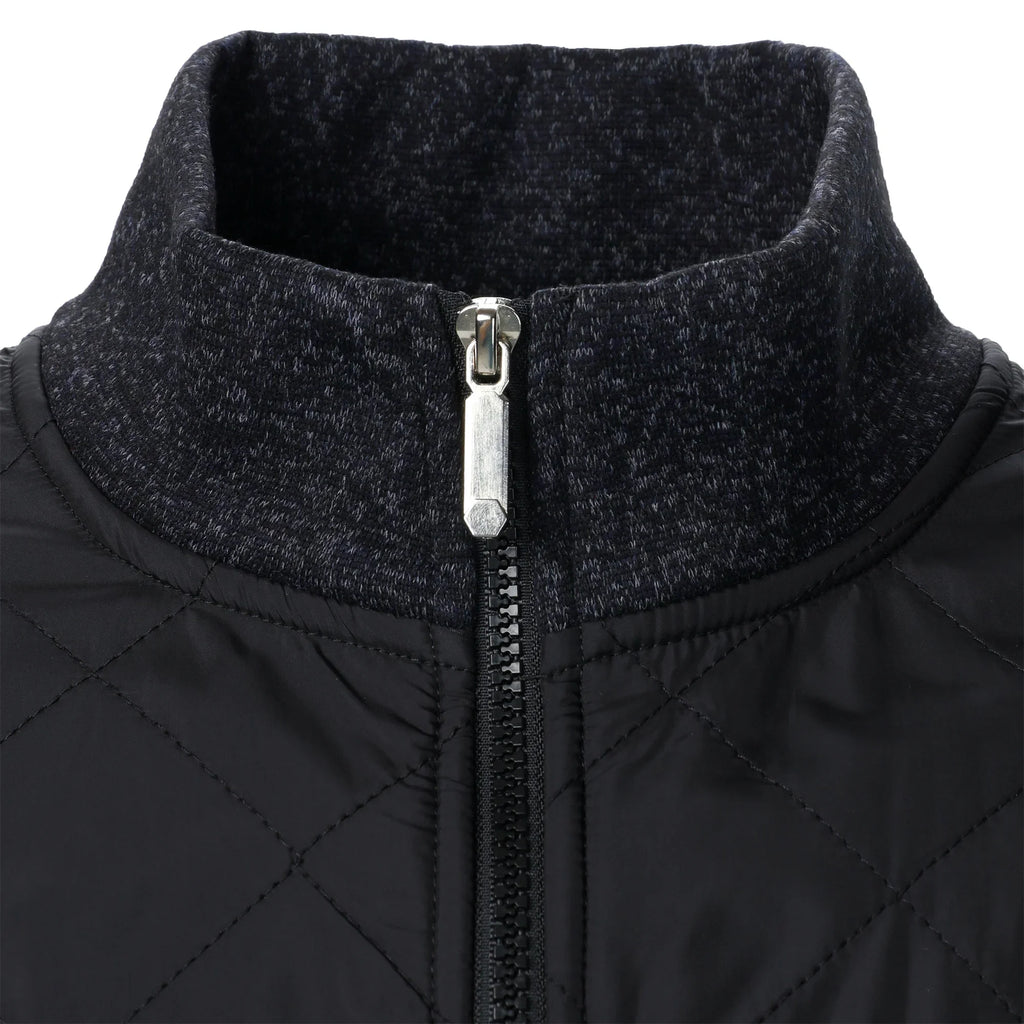 Henri – Manteau Rayé en Tricot avec Col Montant et Zip