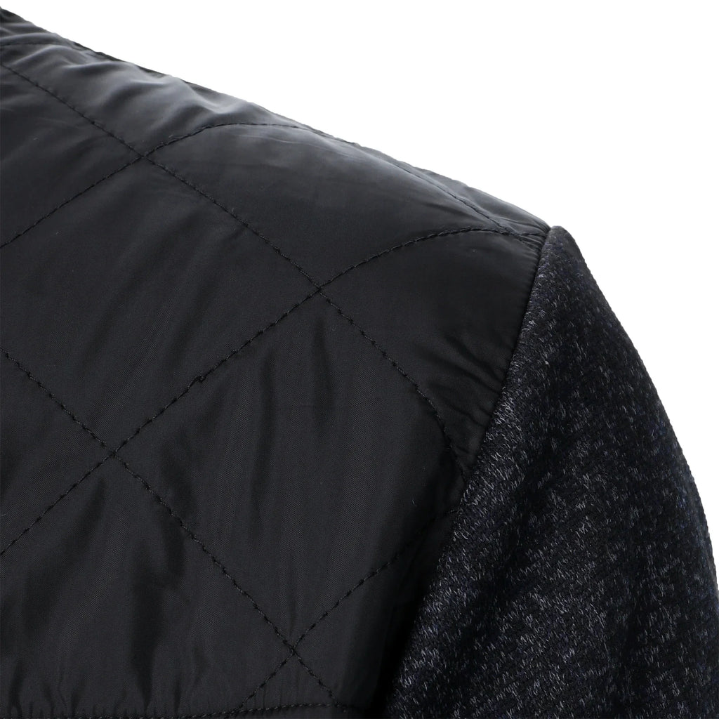 Henri – Manteau Rayé en Tricot avec Col Montant et Zip