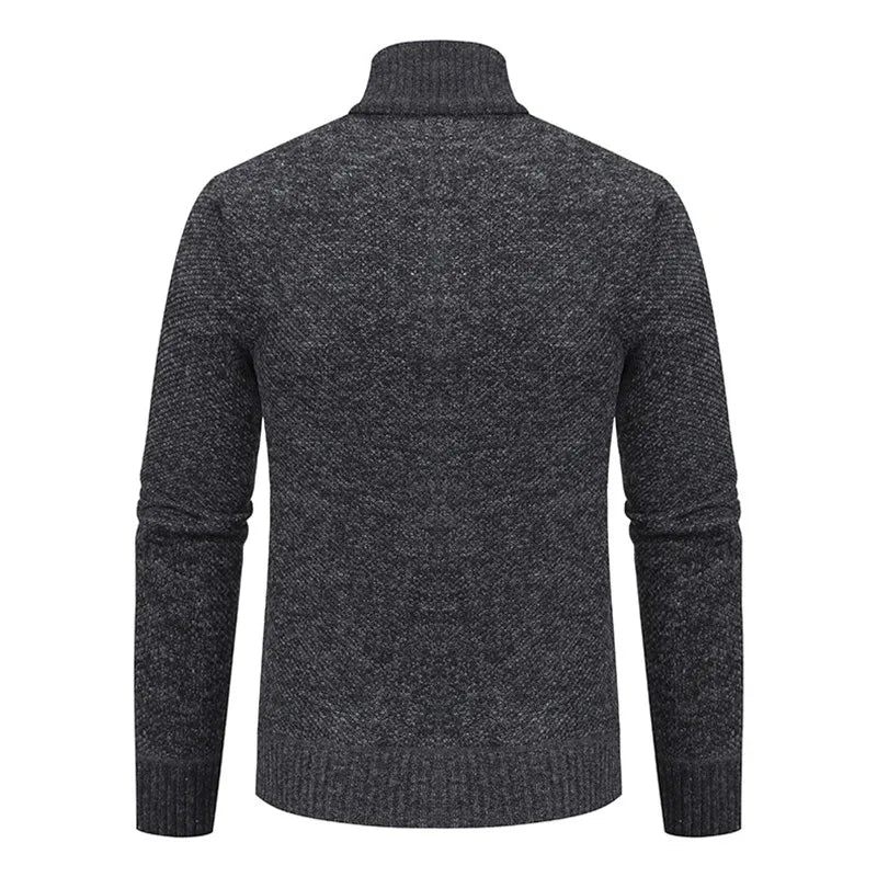 Julien : Manteau en tricot chic pour hommes, coupe slim et confort maximal.