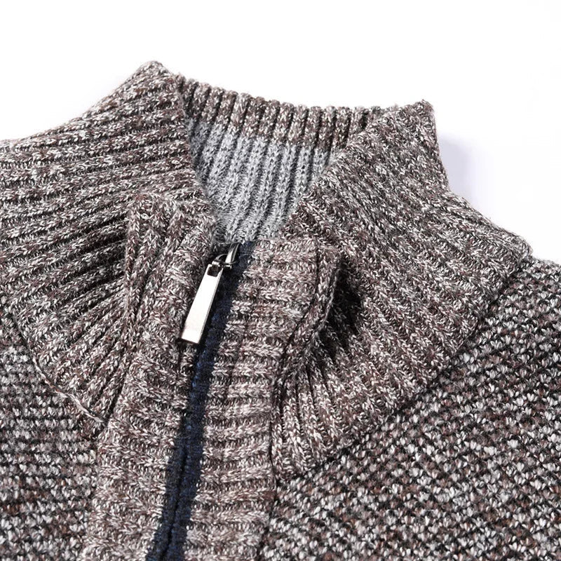 Pull en Tricot Épais à Col Montant, Slim Fit, Confort Idéal pour l'Automne-Hiver - Grande Taille Disponible