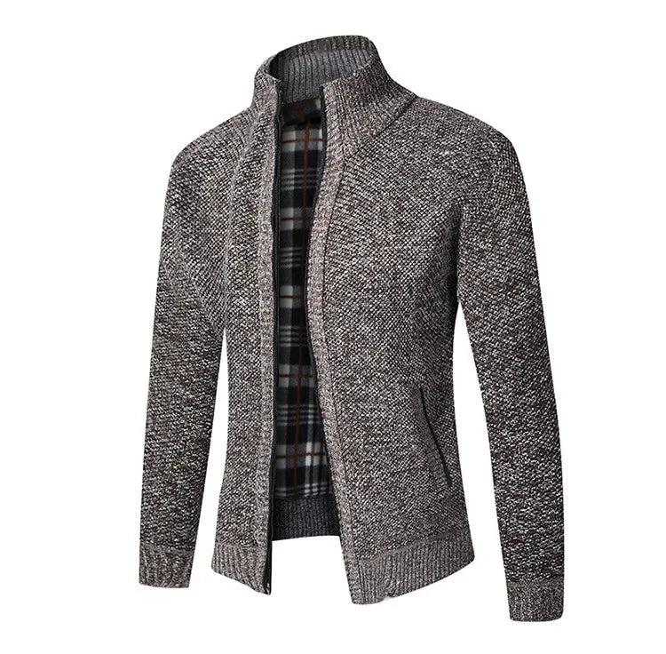Pull en Tricot Épais à Col Montant, Slim Fit, Confort Idéal pour l'Automne-Hiver - Grande Taille Disponible
