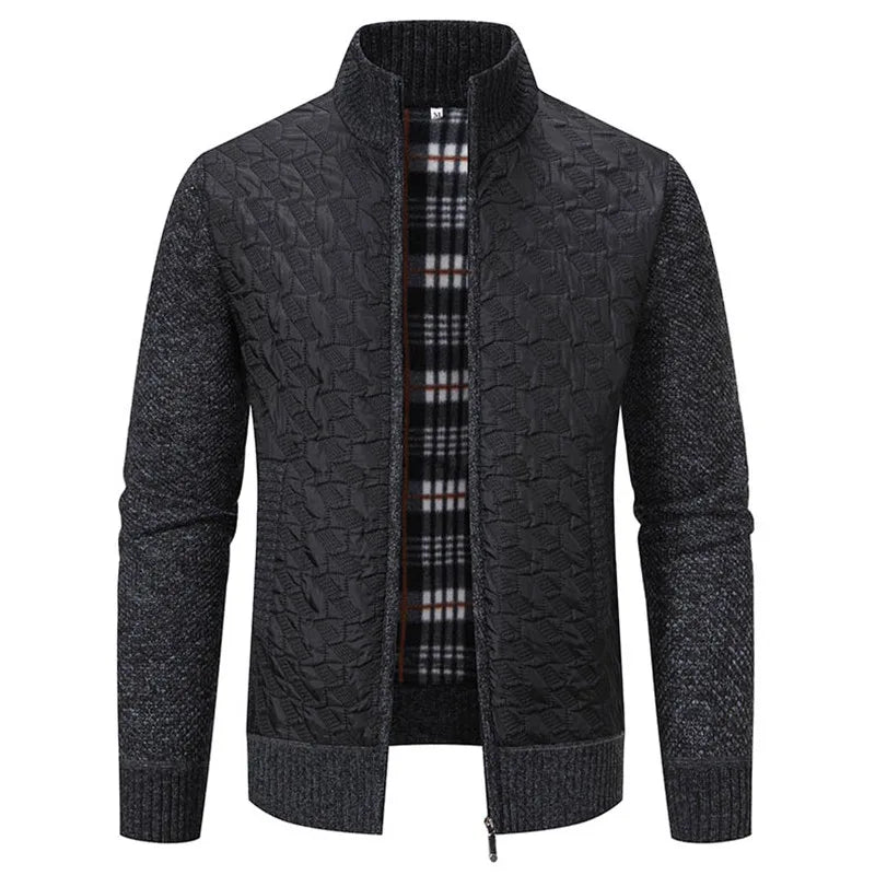 Julien : Manteau en tricot chic pour hommes, coupe slim et confort maximal.