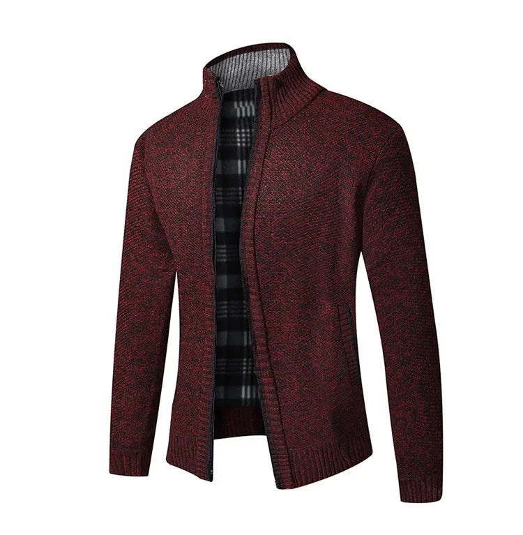 Pull en Tricot Épais à Col Montant, Slim Fit, Confort Idéal pour l'Automne-Hiver - Grande Taille Disponible