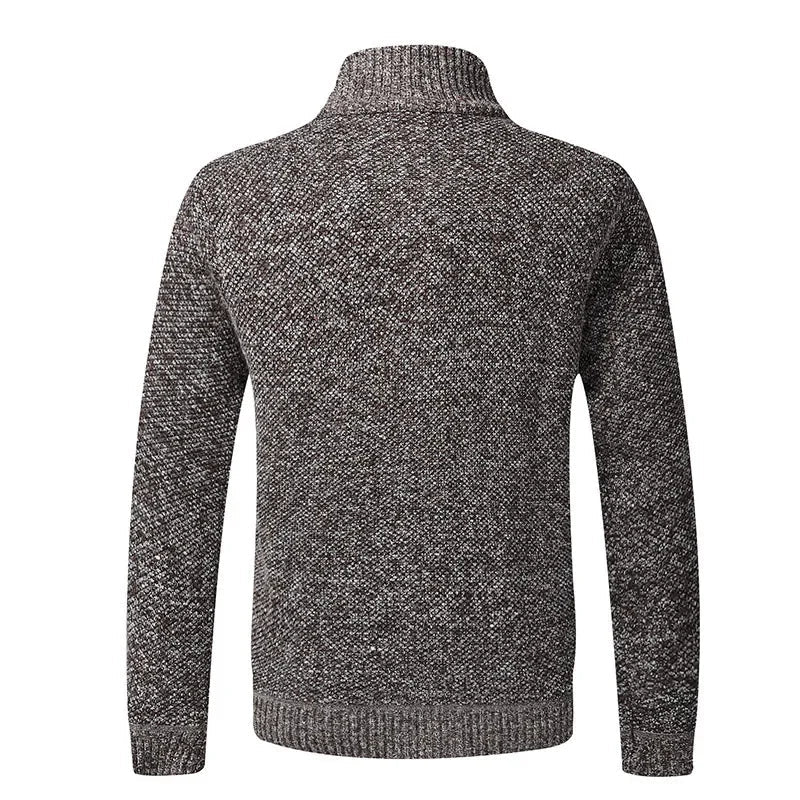 Pull en Tricot Épais à Col Montant, Slim Fit, Confort Idéal pour l'Automne-Hiver - Grande Taille Disponible