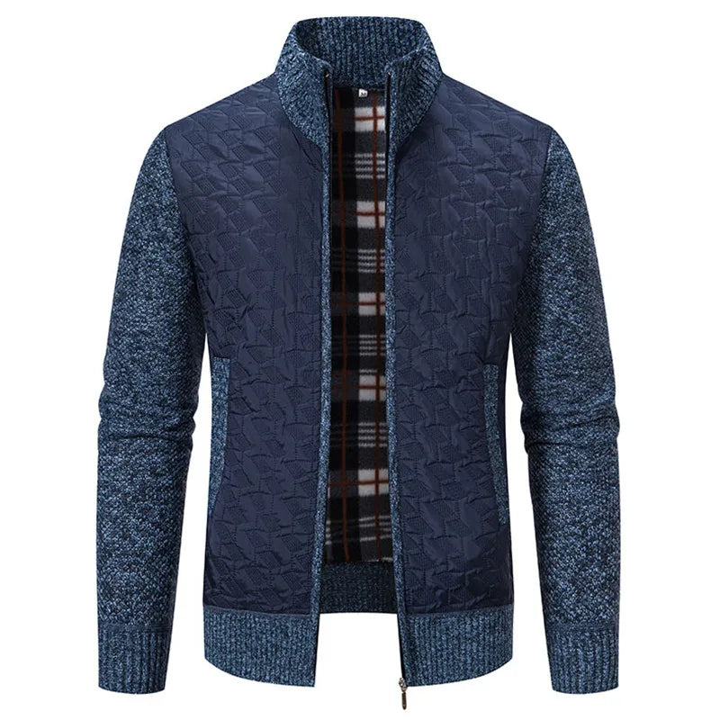 Julien : Manteau en tricot chic pour hommes, coupe slim et confort maximal.