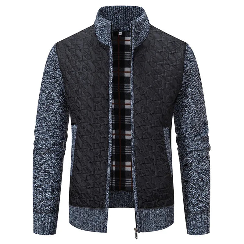 Julien : Manteau en tricot chic pour hommes, coupe slim et confort maximal.