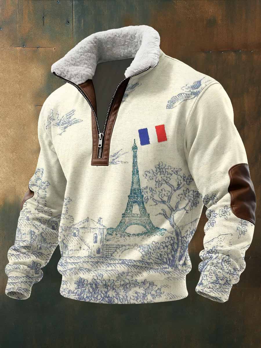 Vintage French Paris Casual Hoodie Sweatshirt